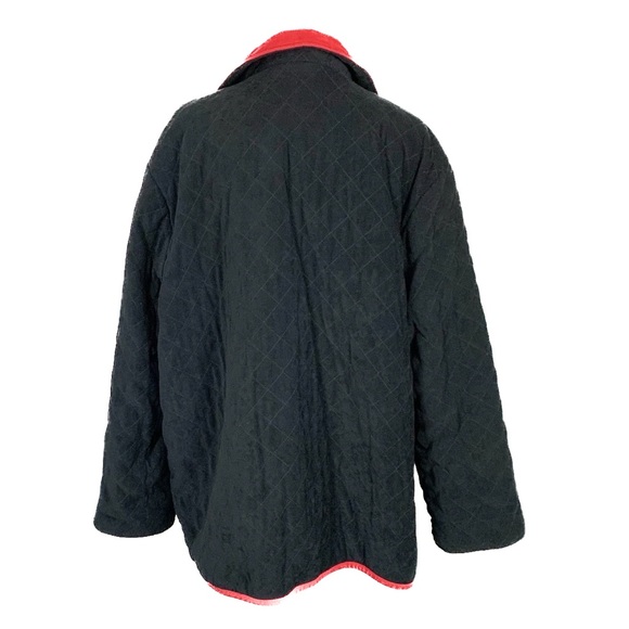 Denim & Co Women Plus Size 2X Chore Barn Coat Reversible Corduroy Velvet Quilted - Picture 8 of 14